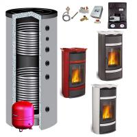 LaNordica Kaminofen wasserführend Norma Classic S Idro DSA EVO 17,5 kW 3 Farben + Pufferspeicher